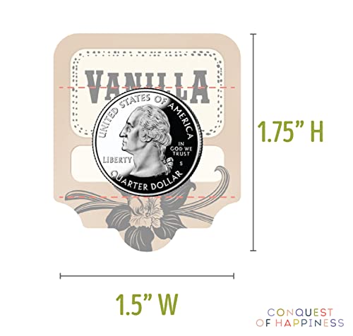 Vanilla Sugar Label For 1 Oz Boston Round Bottles And Larger - Write-In - Handmade By Conquest Of Happiness | Pack Of 18 #TOP1