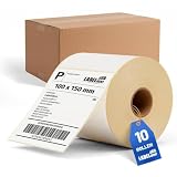Labelident Versandetiketten (100 x 150 mm) - 5.000 Thermoetiketten auf 10 Rolle/n | Stark selbstklebende Thermodirekt-Labels für DHL, DPD, Fedex, GLS, Hermes, UPS, Zebra