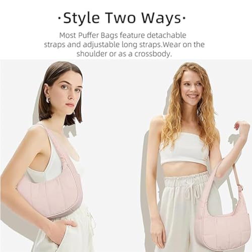 for Bloomr Purse, Bloomr Bag-Soft/Light, Puffer Crescent Shoulder Handbags, Adjustable Crossbody Bags for Women2