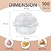 Slomg 100 Pack Plastic Cupcake Containers with Dome Lids, Disposable Individual Clear Cupcake Boxes Holders Carrier, Single to Go Cake Packaging Muffin Containers for Dessert Donut Salad Wedding Party