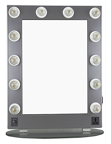 HIKER Lighted Vanity Mirror in Silver Glossy, Dimmer-HKL4301PCSL