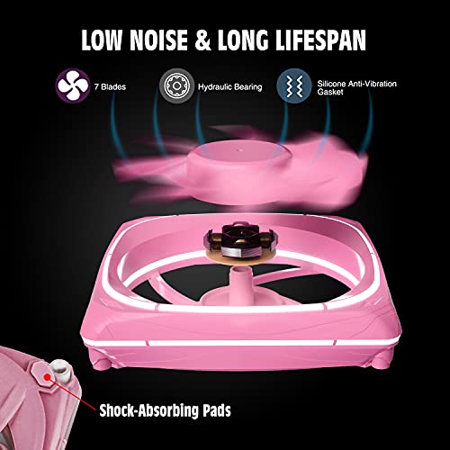 Vetroo Df120 3 Pack Case Fans, 120Mm Led Lighting Pc Cooling Fan W/Pink Fan Frame For Radiator/Cpu Cooler/Computer Case #TOP2