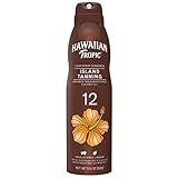 Hawaiian Tropic Tanning Dry Oil Clear Spray Sunscreen SPF 12 6 oz (Pack of 3)