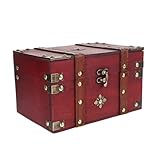 Aspetto elegante: il suo design semplice e moderno si adatta a vari stili di arredamento per la casa, baule dei pirati, baule del in legno