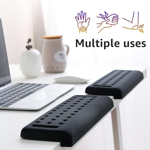 Dahoon Holly L-förmige Schreibtisch EdgeRest, 2-teiliges Set, Plam & Handgelenk & Unterarm & Ellbogen Komfort Unterstützung für Tisch oder Schreibtisch Kante, Rutschschutz (30 * 10cm)