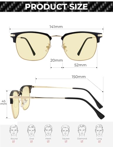 Image of ZanyLen Blue Light Blocking Glasses Men Computer Gaming Glasses For Mens