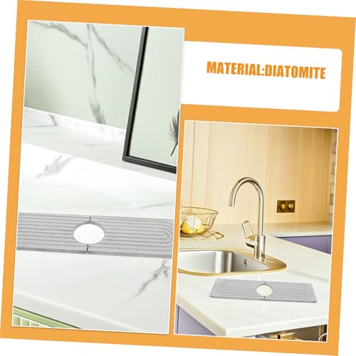 Protector contra salpicaduras de baño en diatomita con absorción rápida y secado continuo 4