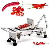 RoyceBee Gemüseschneider, Manueller Chili Gemüsehobel, Zerkleinerer Gemüseschneider für Chili Pilze Knoblauch Frühlingszwiebeln, Lebensmittelzerkleinerer zum Schneiden von Gemüse und Obst