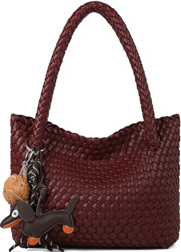 NOBLIFE Handbag and Purse for Women,Handmade Vegan Leather Summer Beach