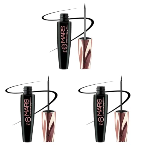Image of MARS Glossy Liquid Eye Got This Eyeliner | Quick Drying & Smudge Proof | Long Lasting Eye Liner with Fine Tip (7 ml) (Pack of 3)