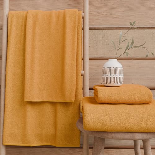 PETTI Artigiani Italiani - Badetücher aus 100% Baumwoll-Frottee, Handtuch-Set 2 + 2, 4 Stück 2 Handtücher und 2 Handtücher… – Ansicht 3