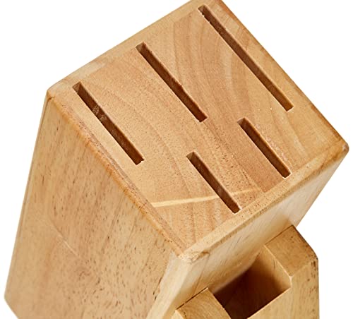 Foto von Tescoma Messerblock unbestückt aus Holz, für 5 Messer und Geflügelschere/Wetzstahl, Beige