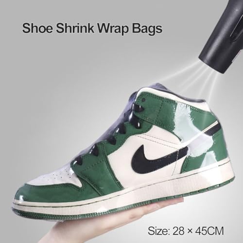 50 Stück Transparente Schrumpffolienbeutel 28x45CM Schrumpffolie Taschen PVC Schrumpfen Taschen Schrumpfbeutel Transparent Schrumpffolie Beutel Shrink Wrap Film für Schuhe DIY-Kunsthandwerk