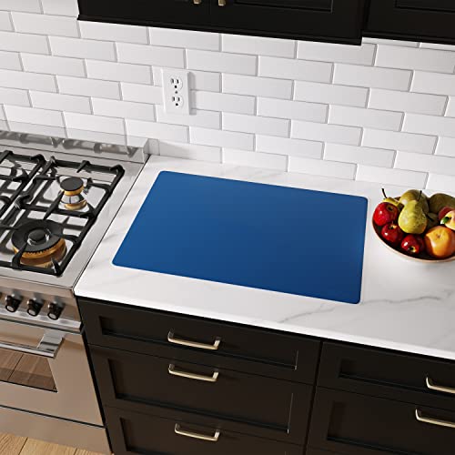 Image of GASARE, Set of 2, Extra Large, Thick, Silicone Mats for Kitchen Counter, Heat Resistant Mats, Countertop Protector, Non-Slip, Easy to Clean, 25 x 17 Inches x 1.4mm, Blue