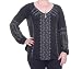 Lucky Brand Women's Metallic Embroidered Top