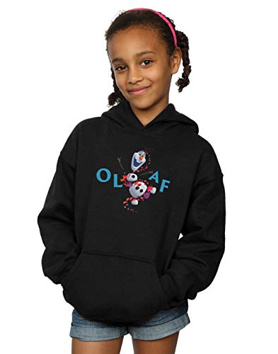 Disney Girls Frozen 2 Olaf Leaf Jump Hoodie Black 3-4 Years