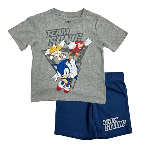 Image of SEGA Sonic The Hedgehog Toddler /Little Boys 2-Piece Clothing Sets Short Sleeve Tee-Shirt and Shorts Set
