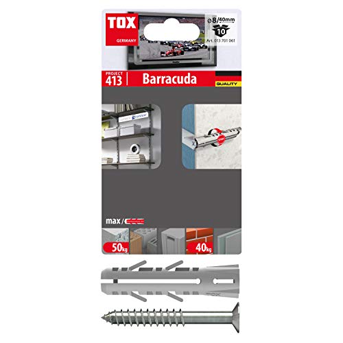 TOX Tassello ad espansione Barracuda 8x40 mm + vite, 10 pz, 013701061