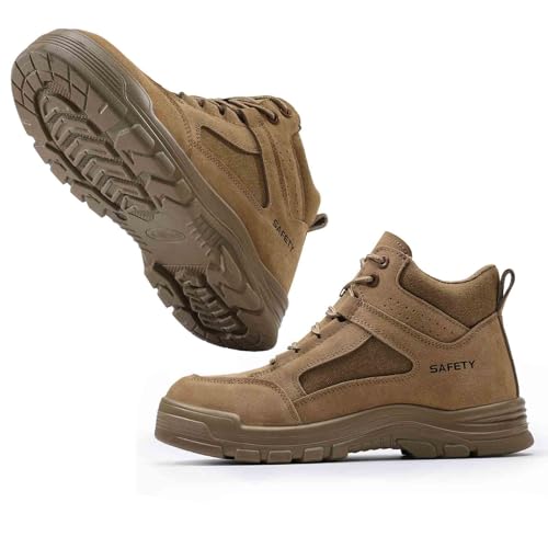 Zapatos De Seguridad For Hombre Botas Trabajo Con Punta Plástico Resistentes Impactos Y Pinchazos