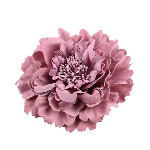 Image of Peony Fabric Flower Brooches Oversize Lapel Pins Extra Big Brooch Delicate Dancing Party Prom Wedding Charm Banquet Dress Suit Guest Corsage Accessories Gifts Dancer Large Hairpin Clip 110mm