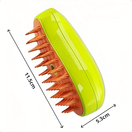 Escova Vapor para Gato Cachorro Vaporizadora Pet Tira Pelo 3 em 1 Limpeza Massagem e Remoção de Pelo