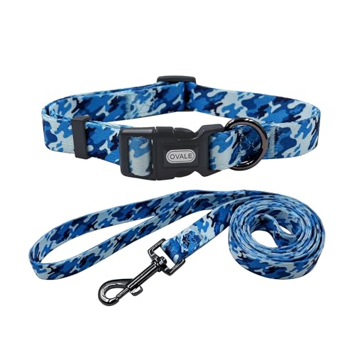 Hundehalsband Mit Leine Im Leopardenmuster – Verstellbares Set Aus Polyester Für Kleine Hunde, Größe S, 1,5 M Lang