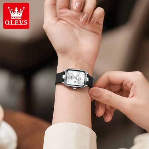 Image of OLEVS Watch for Women Silicone Band Waterproof Luminous Wristwatch Minimalist Fashion