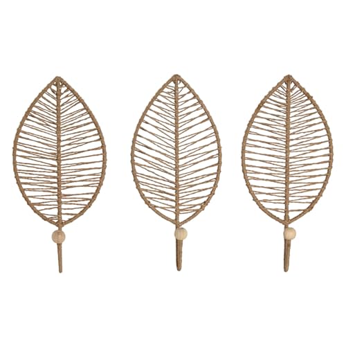 PERCHERO PARED SET 3 YUTE METAL 12X4X26 HOJA