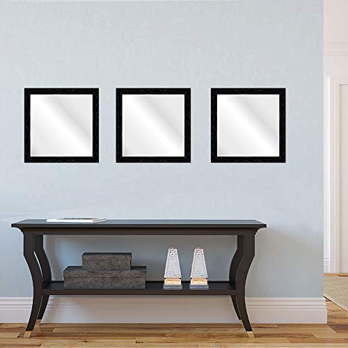 Espelho Brilho Rococo 36X36cm Kapos Preta