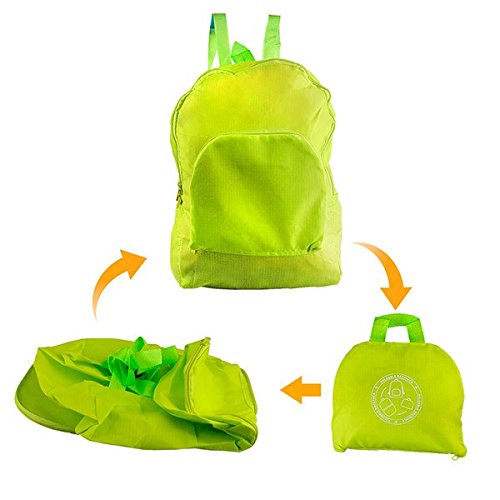 BigBuy Outdoor Mochila Plegable Adventure Goods. V0201040 Sac à Dos Mixte, Vert Pistache, Taille Unique