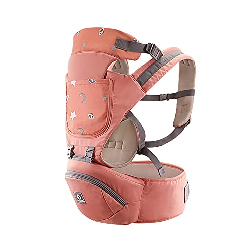 Portabebés ergonómico con asiento de cadera desmontable, portabebés multifuncionales para recién nacidos a niños pequeños, correa para llevar bebés