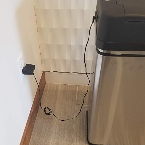 Image of Bundle of iTouchless 13 Gallon Sensor Kitchen Trash Can with AbsorbX Odor Filter + Official AC Power Adapter
