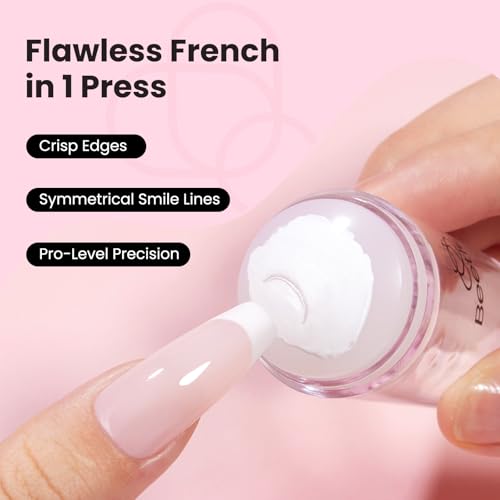 Image of Beetles French Tip Nail Stamp 3Pcs Silicone Nail Stamp Kit