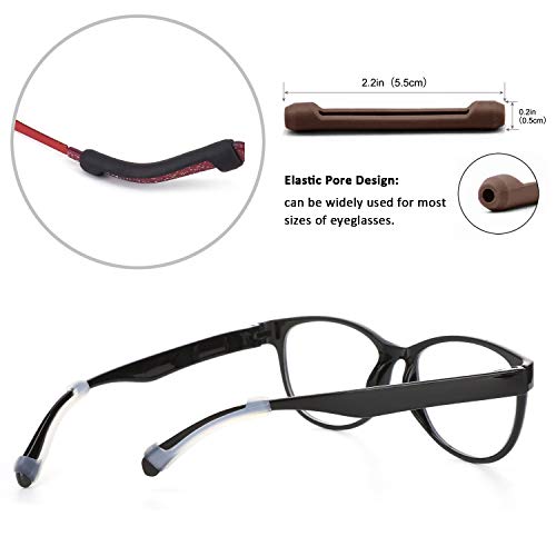 Benvo 12 Pairs Eyeglasses Retainers Silicone Glasses Temple Holders