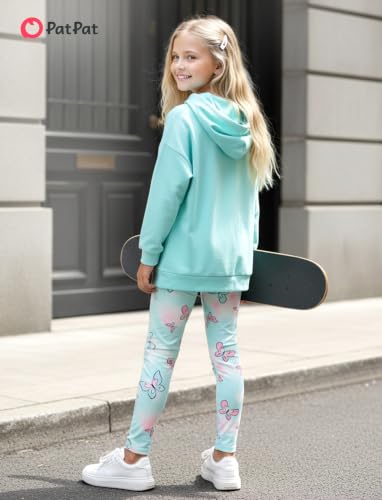 Image of PATPAT Girls 2 Piece Outfits Long Sleeve Hoodie and Leggings Clothing Set Outfits for Girls 4-12Y Fall /Winter Outfits