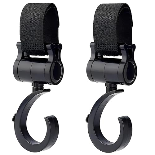 Qinsky Kinderwagen Haken,2 pcs Kinderwagen Klammern Herzform Klettverschluss Haken Kinderwagen Kinderwagen Clips zum AufhäNgen Von Taschen Wickeltaschen Geldbörsen Handtaschen und Mehr