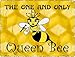 SMART BLONDE Queen Bee Horizontal Gold Novelty Mini Metal Parking Sign PM-1008