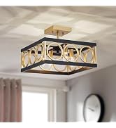 XINGQI 31.5" Modern Ceiling Light 8 Lights Industry Semi Flush Mount ...