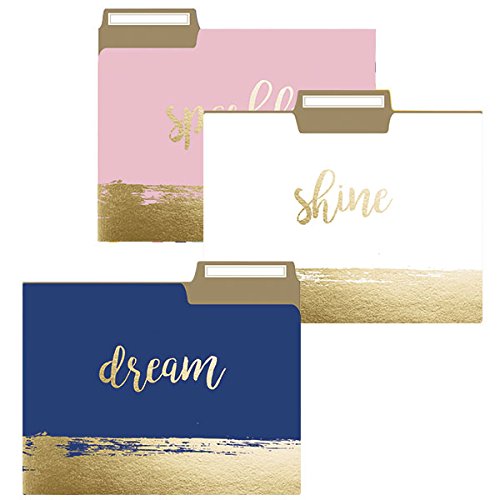 Graphique Brushstrokes File Folder Set – File Set Includes 9 Folders and 3 Unique 