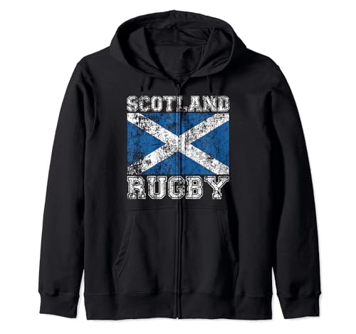 Camiseta de rugby de Escocia, estilo vintage, bandera escocesa Sudadera con Capucha