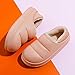 Maison Peluche Chaud Slippers, EVA imperméable à l'eau maison pantoufles en coton chaussures en coton doux et épais pour hommes sacs pour femmes avec des chaussures chaudes d'hiver-rose_36EU