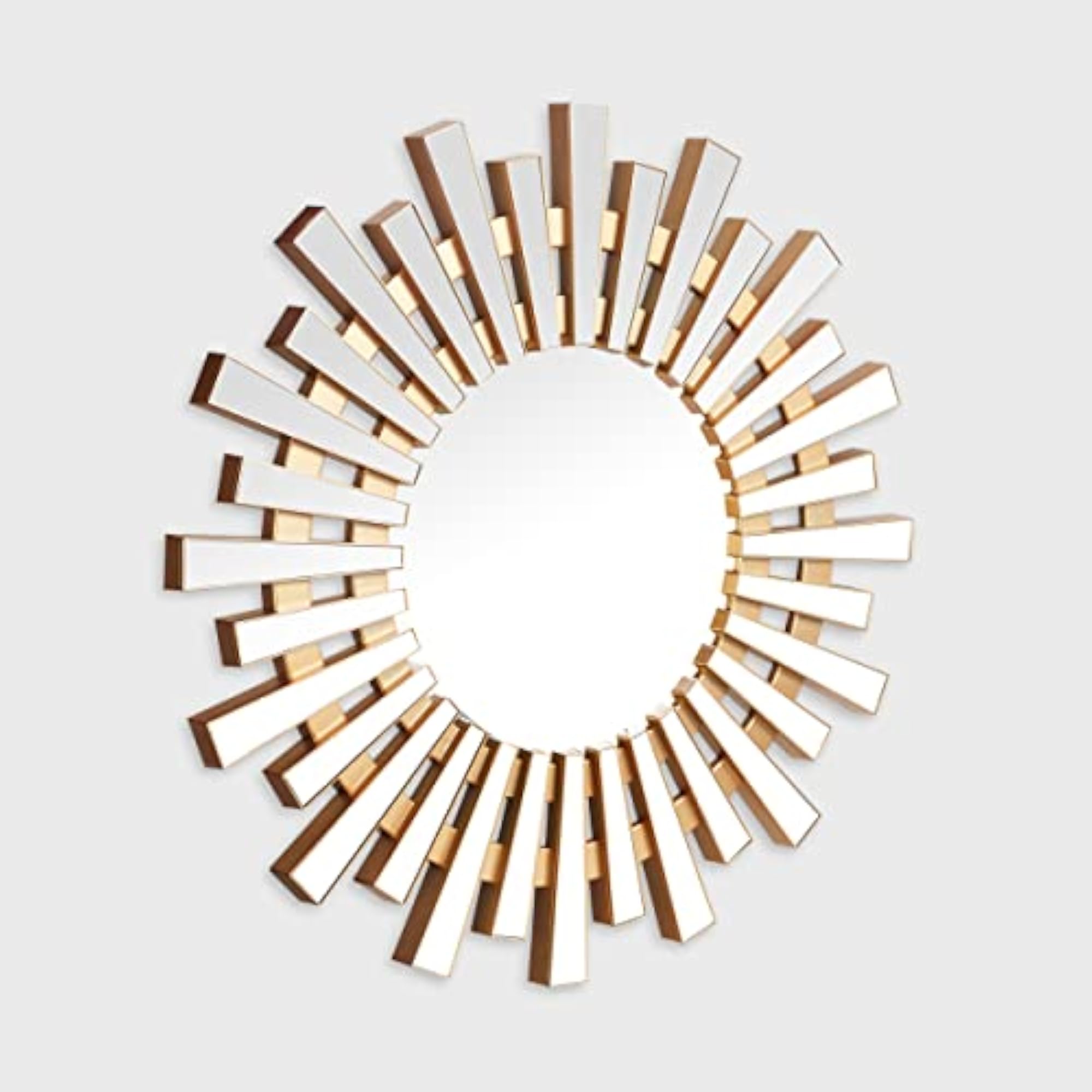 Gold Solid Glass Wall Mirror for Elegant Home Decor