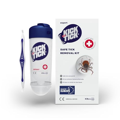 Novokill Kick The Tick Set| Removedor con Spray Helado y Pinzas Profesionales | Elimina Garrapatas de Forma Fácil y Segura | 9ml para Perros y Humanos