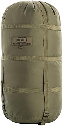 M-Tac Sleeping Bag Compression Stuff Sack Military Water Resistant Compression Bag Lightweight Nylon Compression Sack 12 Liters for Travel, Camping, Hiking, Outdoor (M - 24liters, Olive)