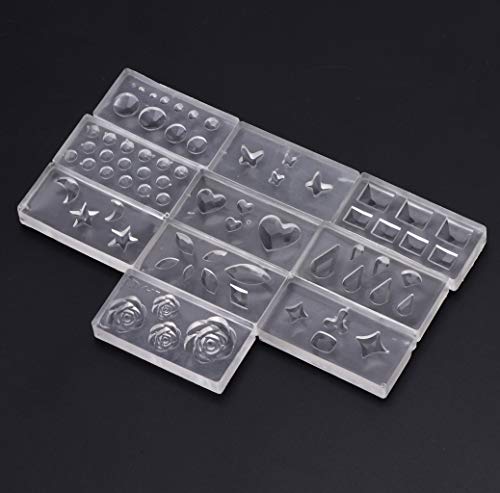 Molde Acrílico para Uñas, 10 Piezas DIY Silicona miniatura 2