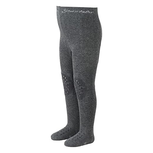 Sterntaler Unisex Baby krypande strumpbyxor uni byxa, Antracit mel, 80 cm