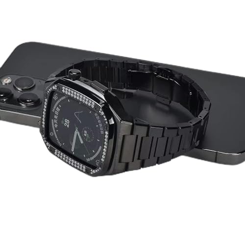 Boîtier en métal pour Apple Watch 45mm SAAWEE un kit de modification de luxe