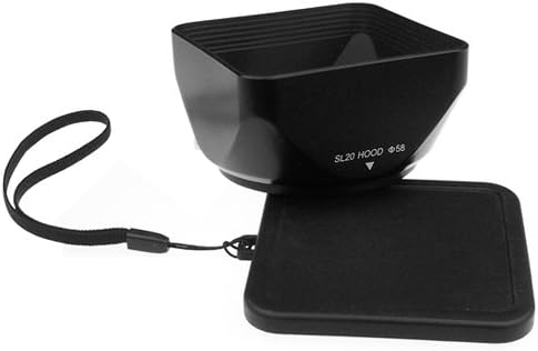 Mennon SL20 58 58mm Square Lens Hood with Bayonet Mount for 120 SLR Cameras, Black