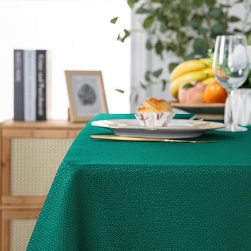 Nappe jacquard de qualité supérieure texturée vert émeraude - 7