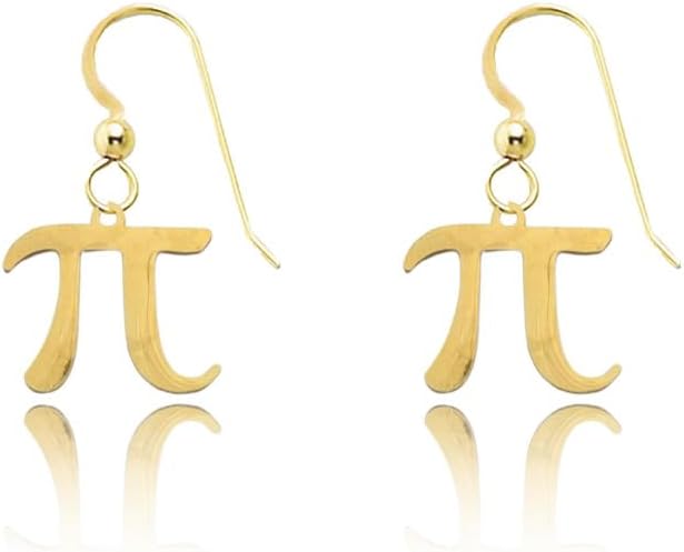 Gold Pi Earrings